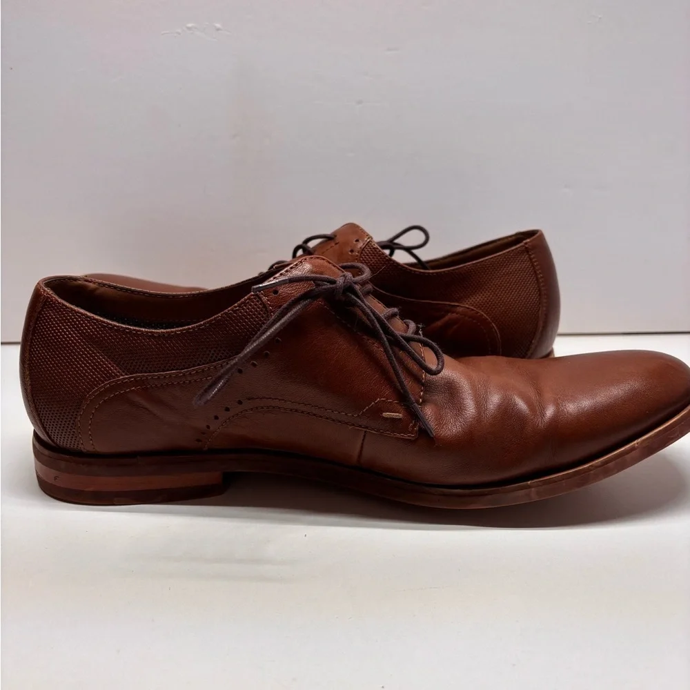 Aston Grey Men’s Leather Dress Shoes Brown Size 12